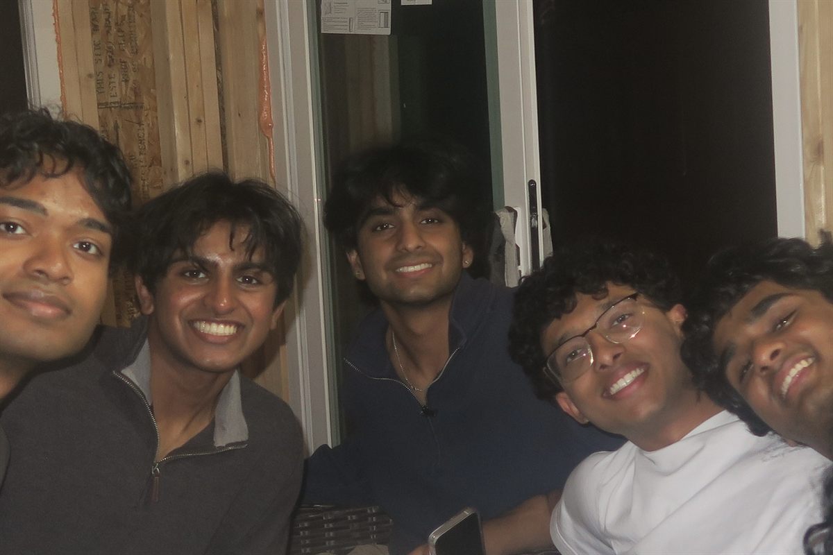 Nitosh Kumaravel with friends
